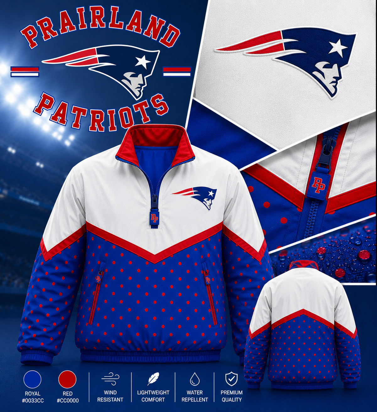 Prairiland Patriots Windbreaker