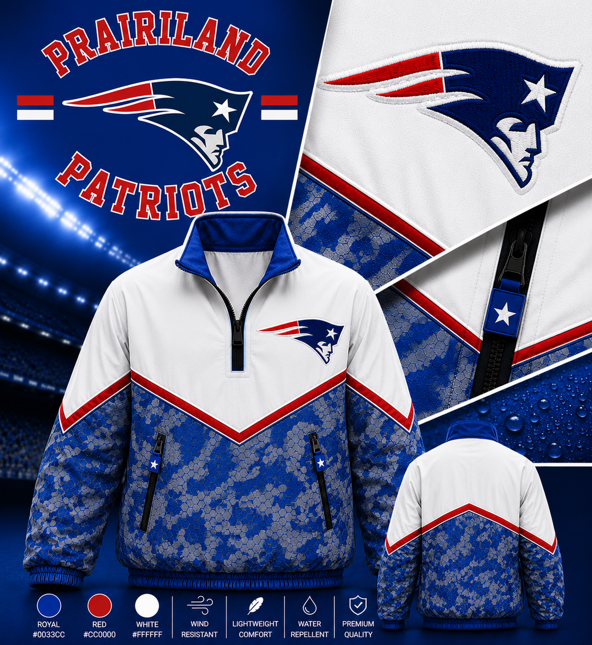 Prairiland Patriots Windbreaker