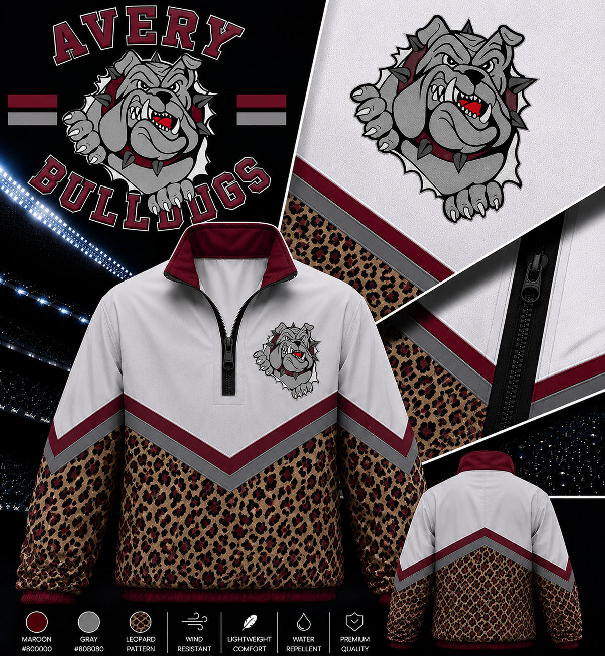 Avery Bulldog Windbreaker Jackets