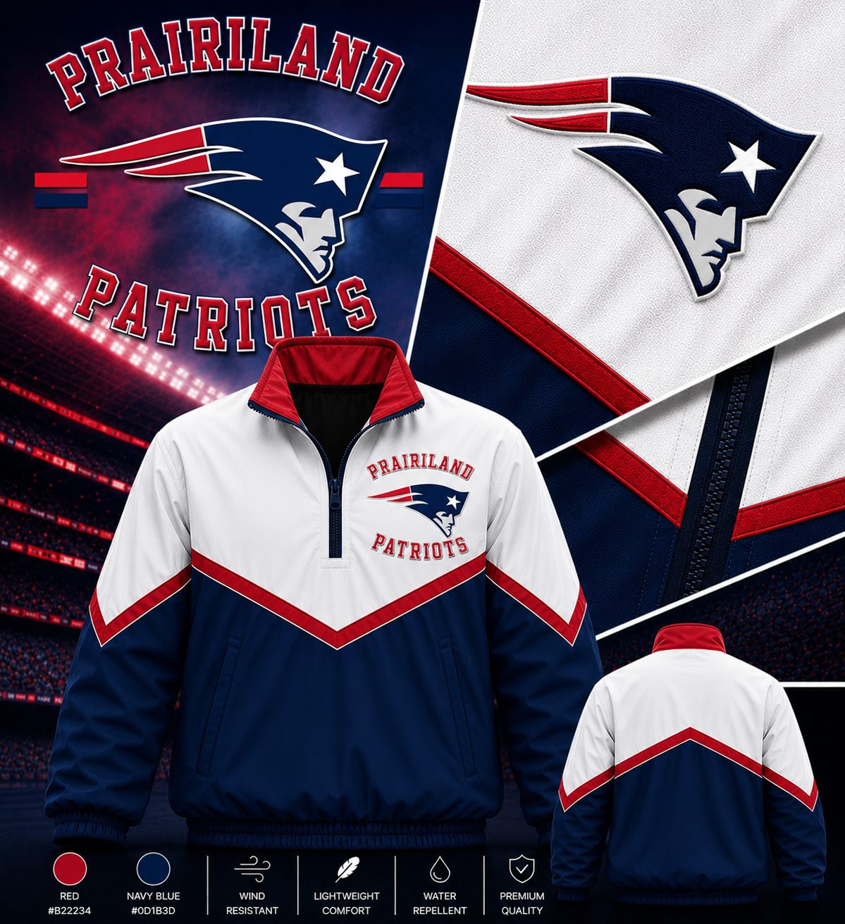 Prairiland Patriots Windbreaker