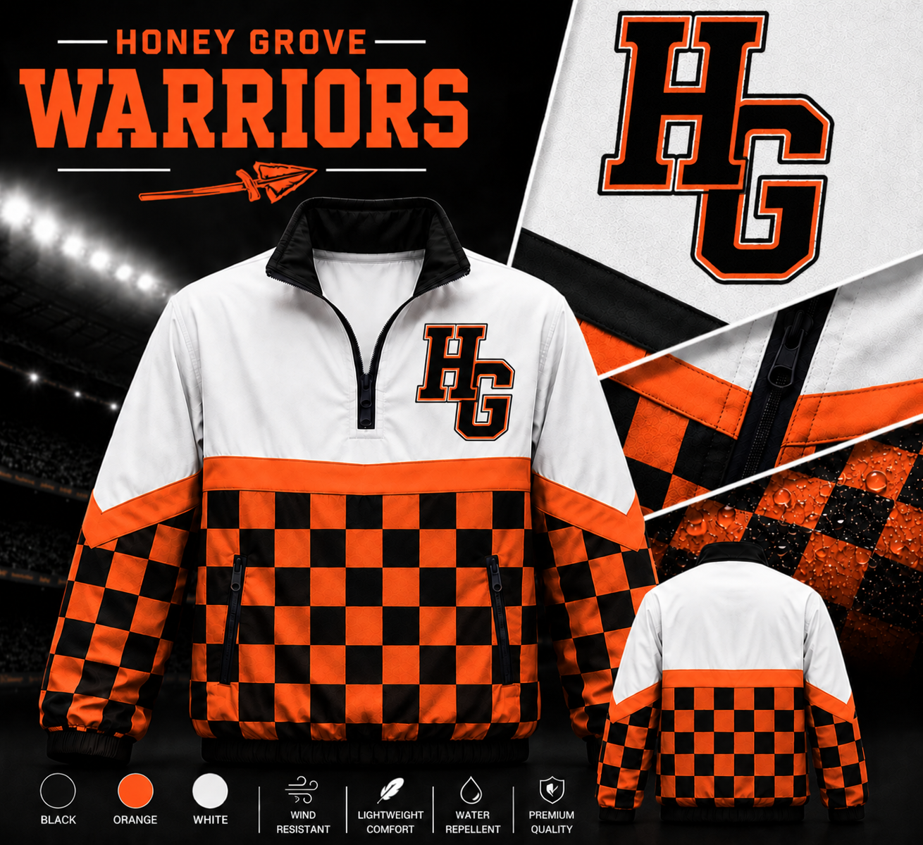 Honey Grove Warriors Windbreaker