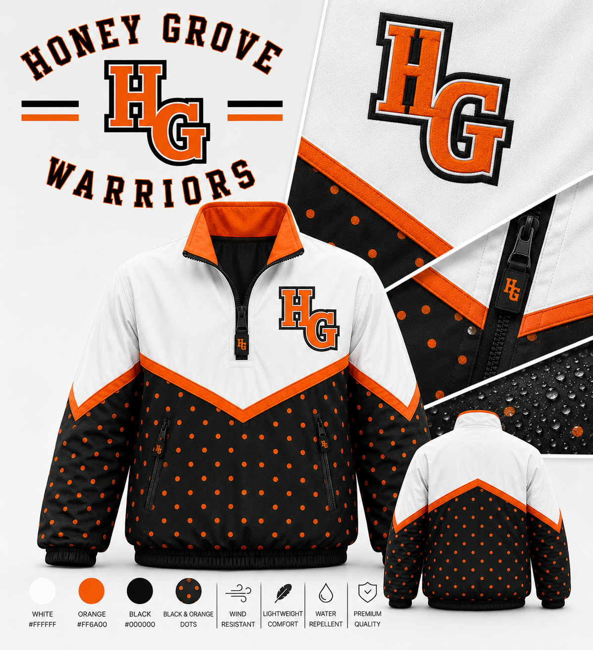 Honey Grove Warriors Windbreaker
