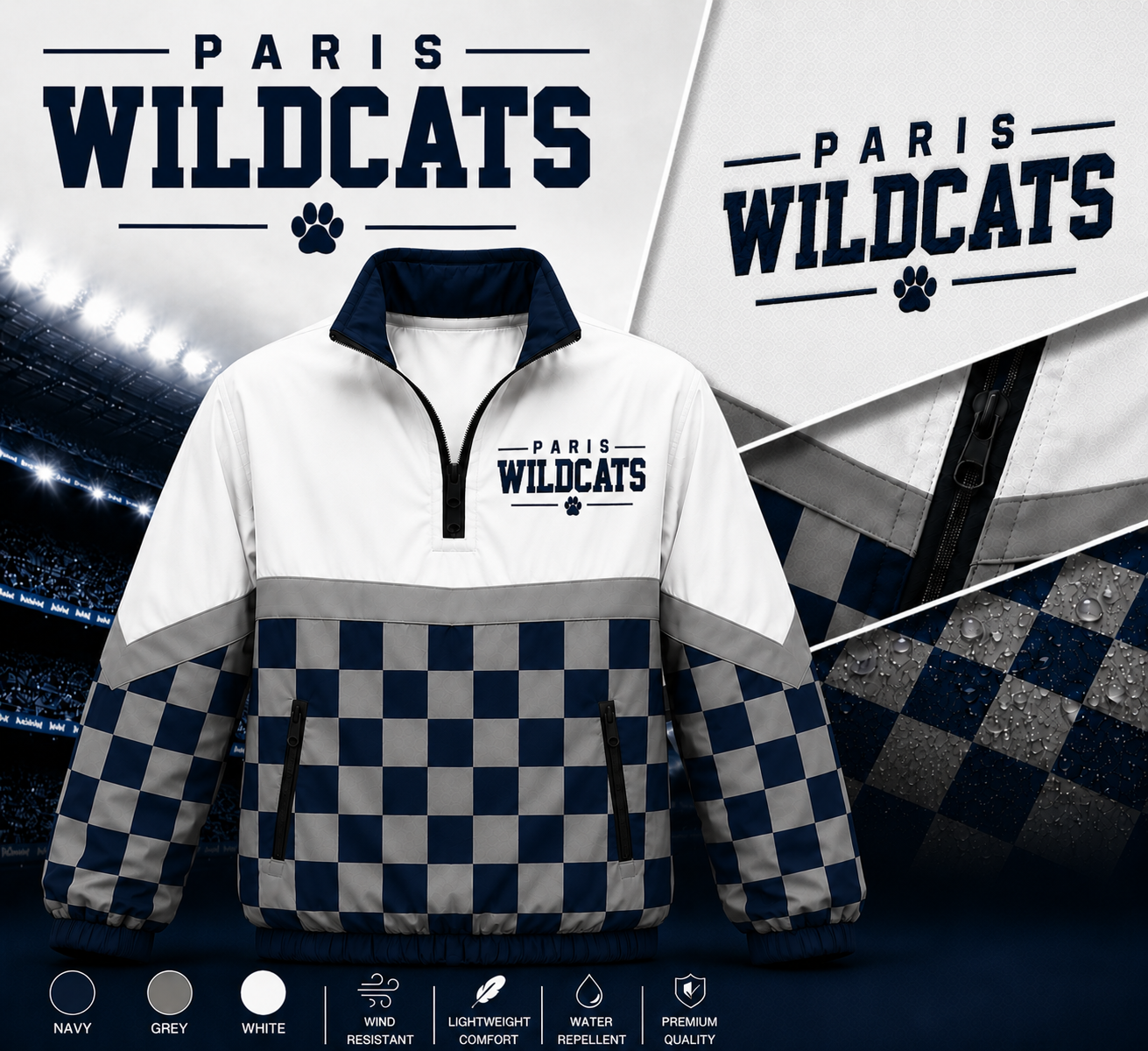 Paris Wildcats Windbreaker