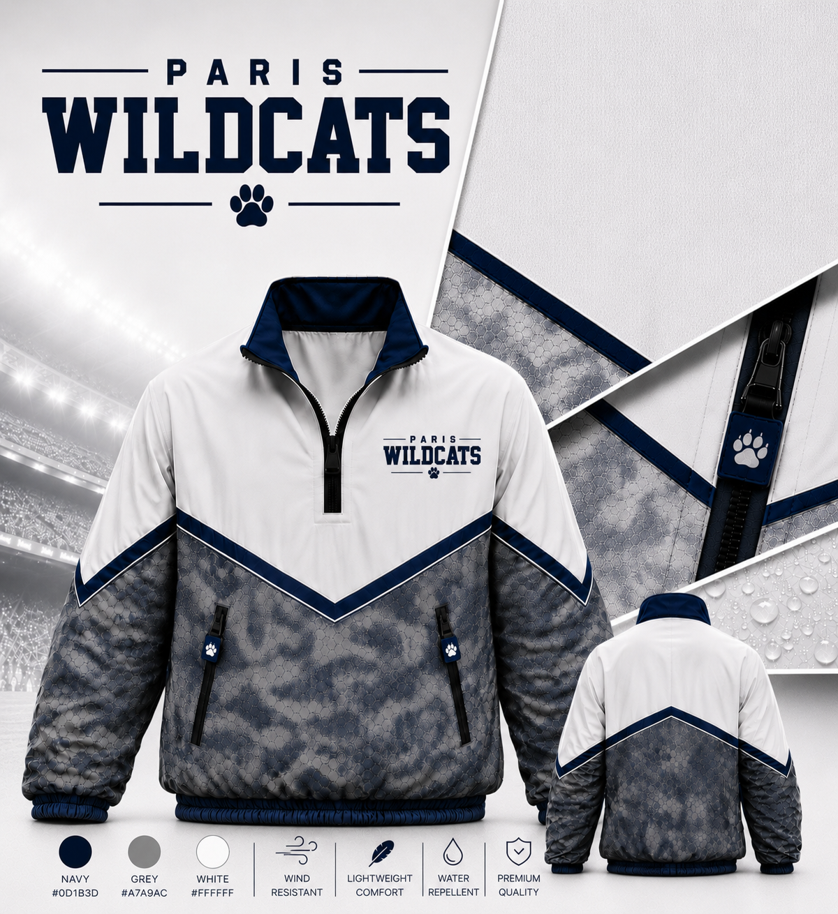 Paris Wildcats Windbreaker