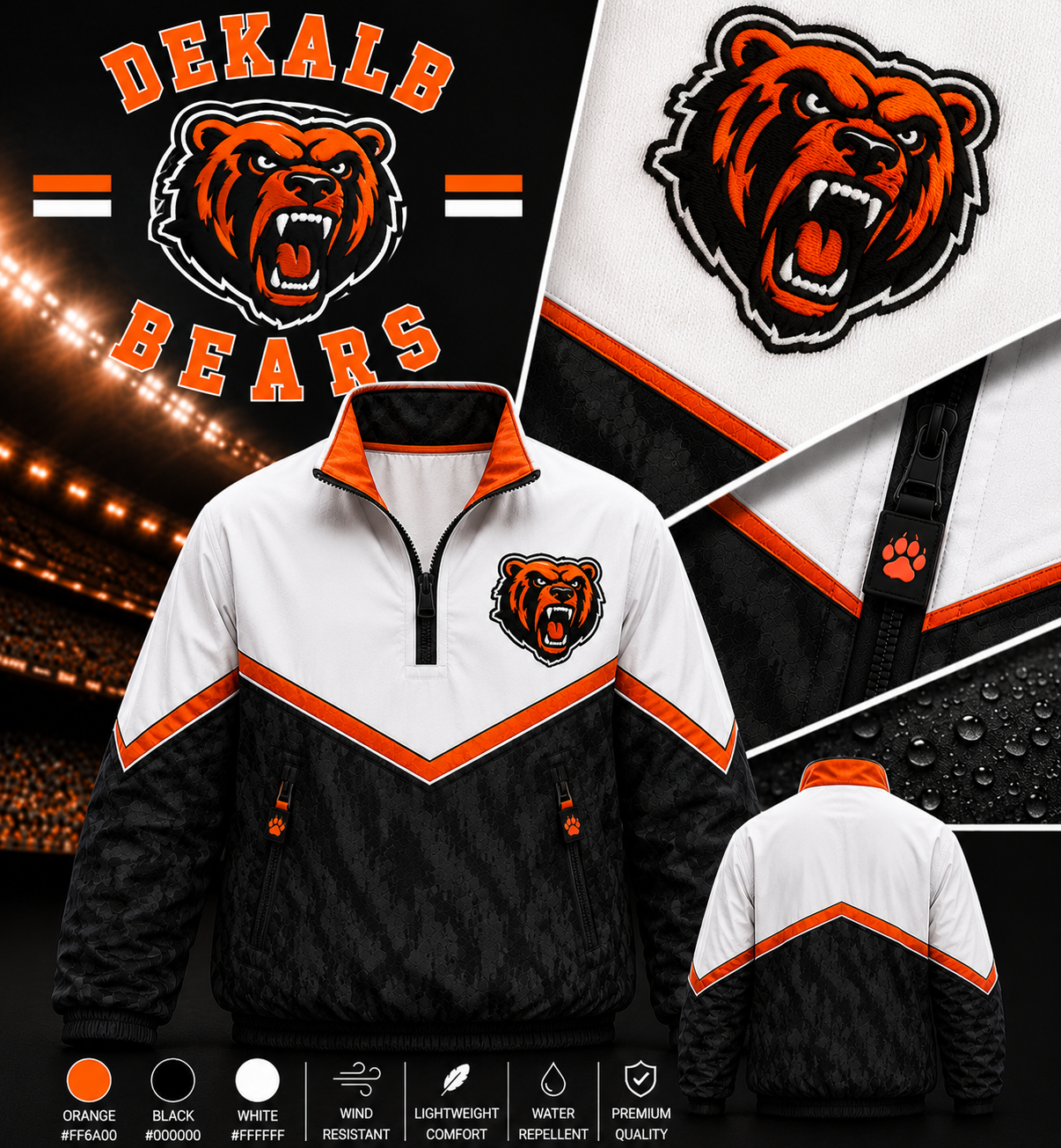 Dekalb Bears Windbreakers