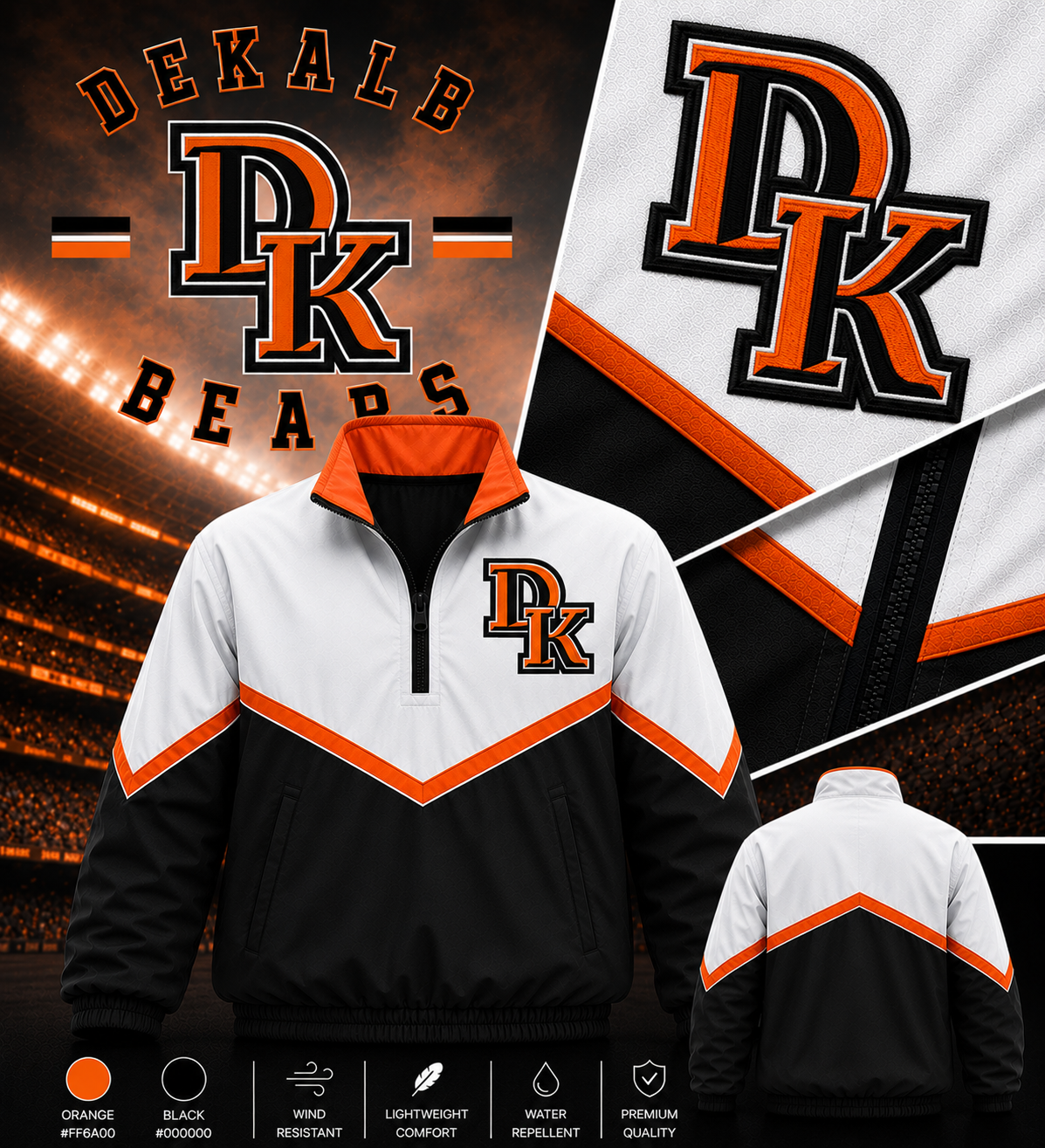 Dekalb Bears Windbreakers
