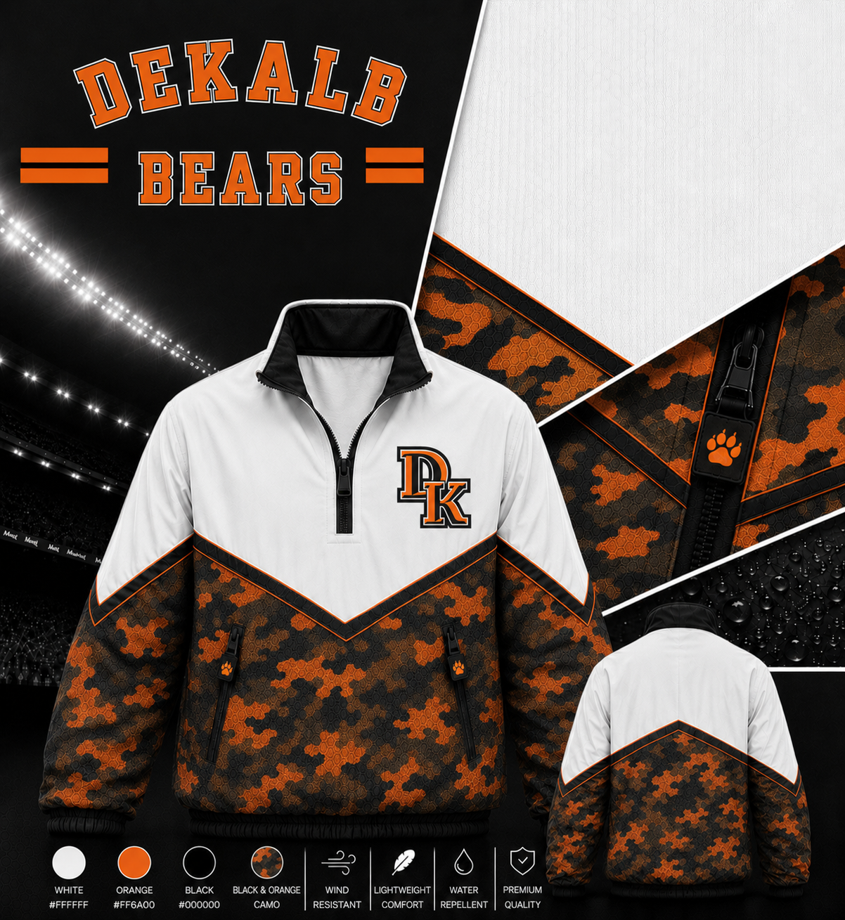 Dekalb Bears Windbreakers